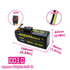 CNHL Innovation RC Extreme Series 10500mAh 14.8V 4S Lipo Battery 120C with QS8 Plug