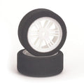 Contact RC J13703 1/10 Front Foam Tires L26mm 37Sh Jap Compound White Wheels (2)