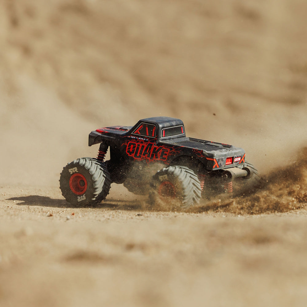 ARRMA 2137T1 [RED] Quake Grom 4x4 1/16 Scale RTR Brushed Monster Truck