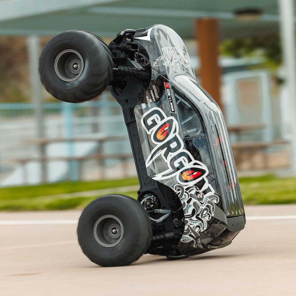 ARRMA 3230ST3 1/10 GORGON 2WD RTR Brushed Monster Truck - Gun Metal