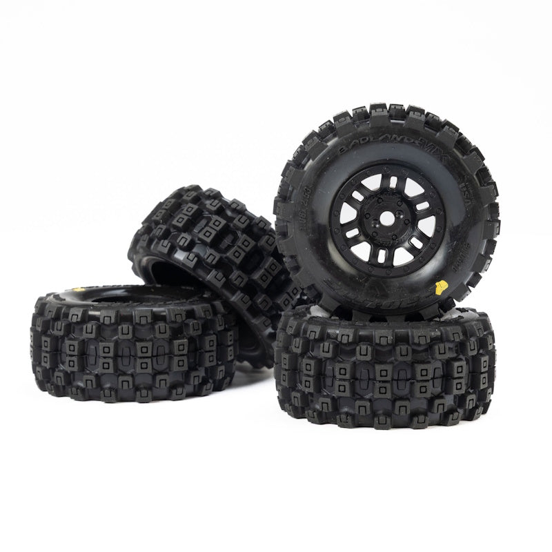 Pro-Line Arrma MOJAVE GROM 1/16 Badlands MX Mounted Tires / Wheels (4) 12mm
