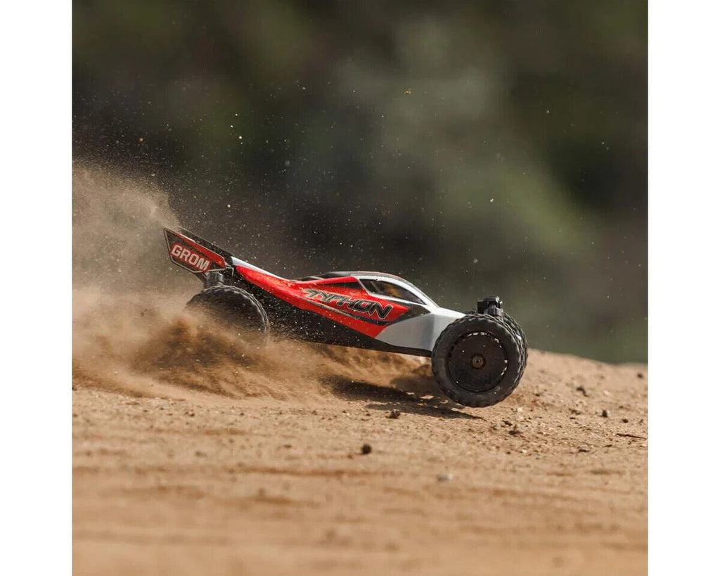 Arrma ARA2106T2 Typhon Grom MEGA 4WD 380 Brushed 1/18 Buggy RTR Red/White