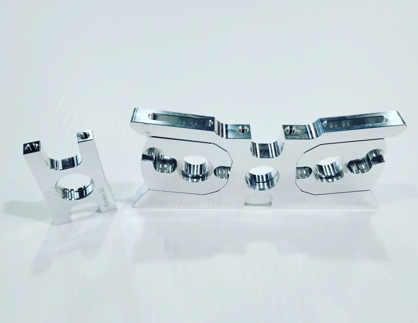 IRonManRc HOBAO VTE2 / /GTB /  GT / VT DUAL MOTOR MOUNT25mm & 30mm POLISHED CROME