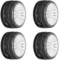GRP GTH03-XB2 1/8 GT Car T03 REVO XB1 Extra Soft Mounted Tires (4) WHITE