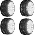 GRP GTJ03-XM7 1/8 GT T03 REVO MEDIUMHARD Mounted Tires Wheels (4) WHITE