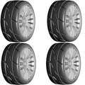 GRP GTK03-XM5 1/8 GT T03 REVO MEDIUM Mounted Tires Wheels (4) Grey