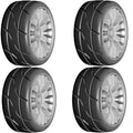 GRP GTK03-XM4 1/8 GT T03 REVO SoftMEDIUM Mounted Tires Wheels (4) Grey