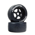 Arrma ARA550103 dBoots Hoons 53/100 2.9 Tire Set Silver 5-Spoke (2)