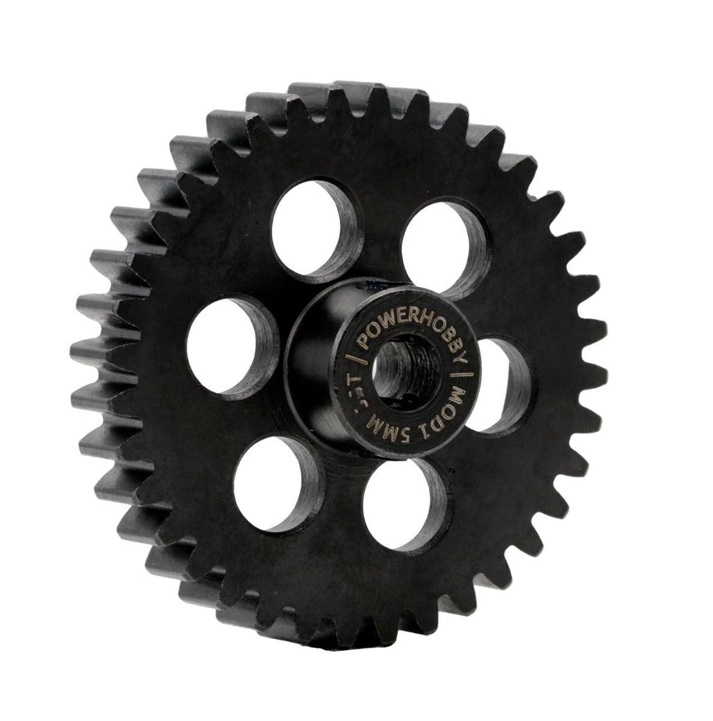 Powerhobby Hardened Steel 37T Mod1 5mm Pinion Gear Mod 1 Speed Run / Drag Racing