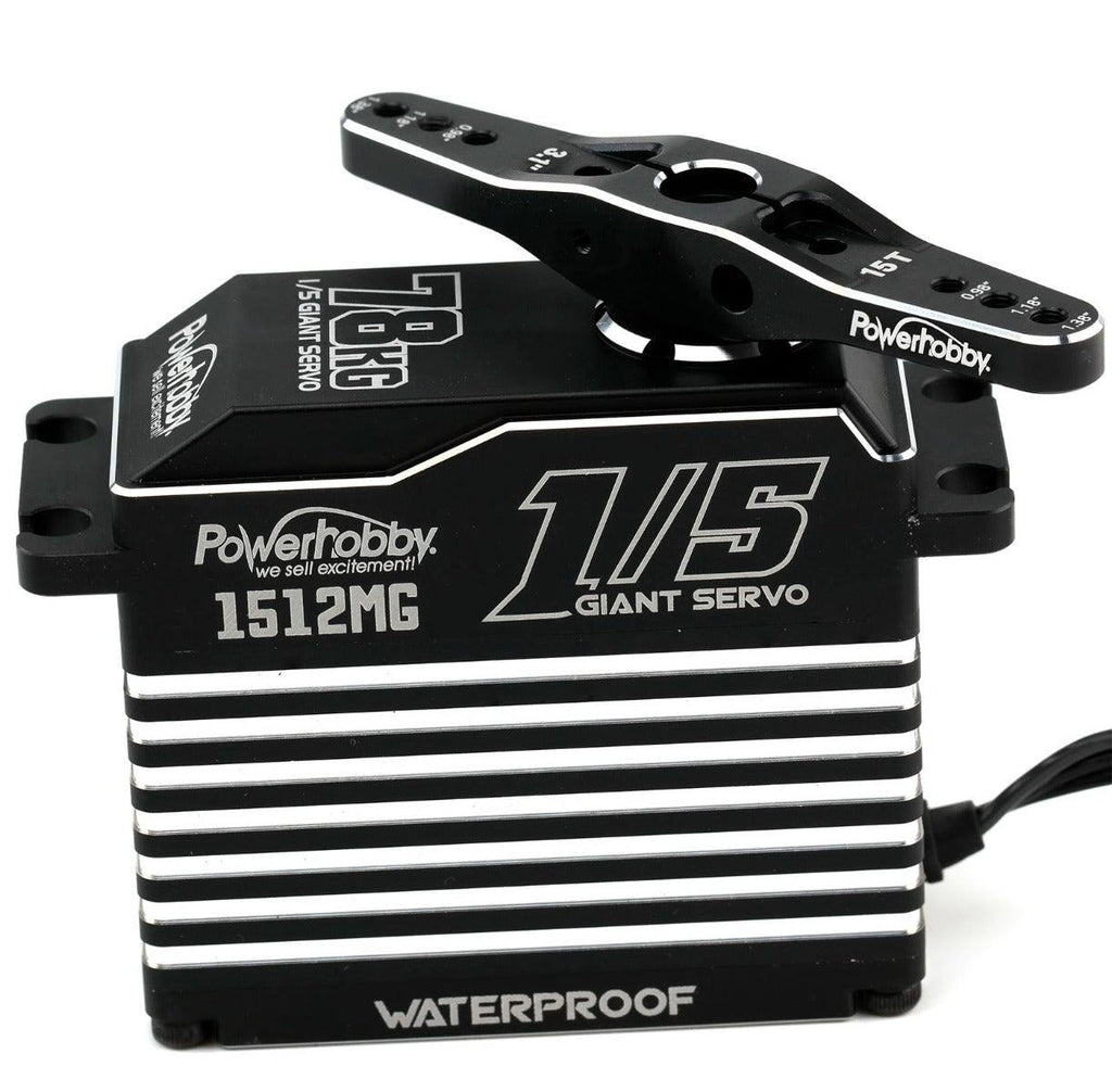 Powerhobby 1512MG 1/5 Aluminum Waterproof High Speed / Torque Brushless Servo