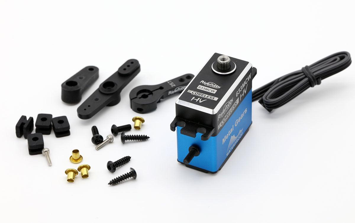 Powerhobby 633MCW High Voltage Waterproof Coreless Steel Gear Servo / Aluminum Case