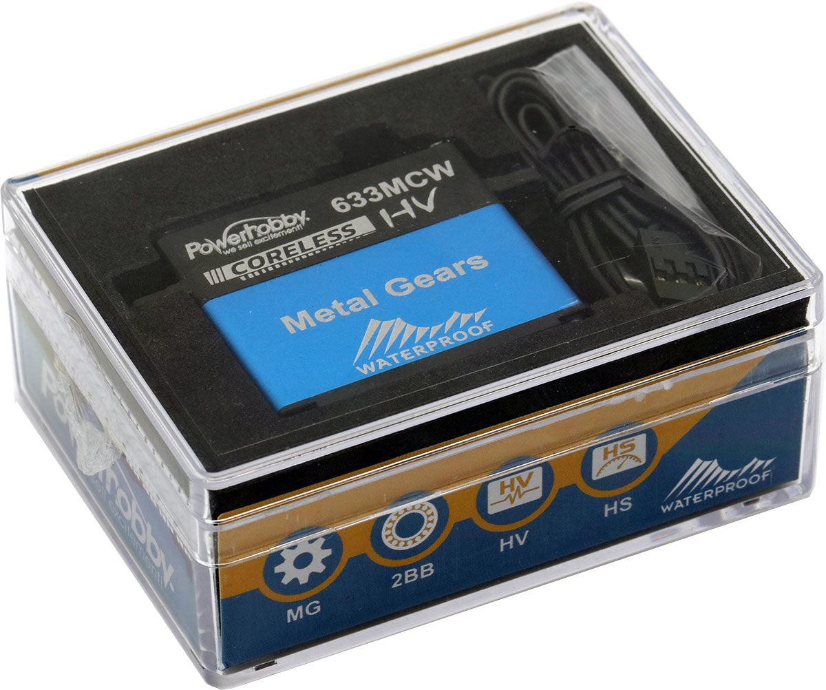 Powerhobby 633MCW High Voltage Waterproof Coreless Steel Gear Servo / Aluminum Case