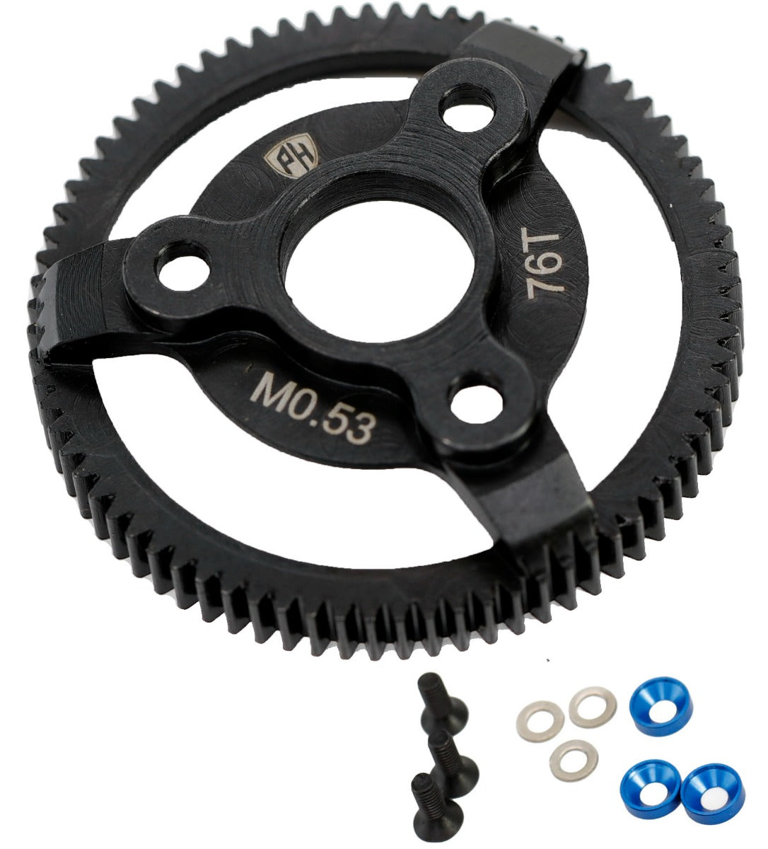 Powerhobby Hardened Steel 76T 48P Spur Gear FOR Traxxas 2WD